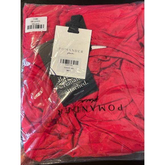 Tuckernuck POMANDER PLACE Red Leon Dress Scoop Neck Fit Flare Midi Pockets sz S - Picture 8 of 8